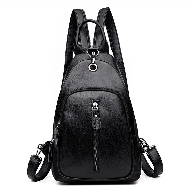 

Fashion Shoulder Bag Backpack Multifunction Chest Women Leather Backpack School Bags for Teenagers Girls Daily Backpack Mochilas