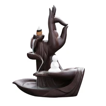 Ароматерапия офисная керамическая Йога Медитация Будда рука обратное давление рельеф винтажное украшение благовония горелки дома Чайный домик