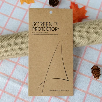 

500pcs Universal Kraft Paper Packaging Retail Box For iphone X 8 7 6S SE Samsung Tempered Glass Screen Protector
