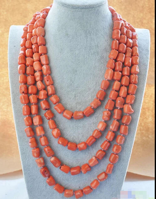 

DD Wholesale FREE SHIPPING >>>> S1515 natural 100" 13x15mm massive pink coral NECKLACE