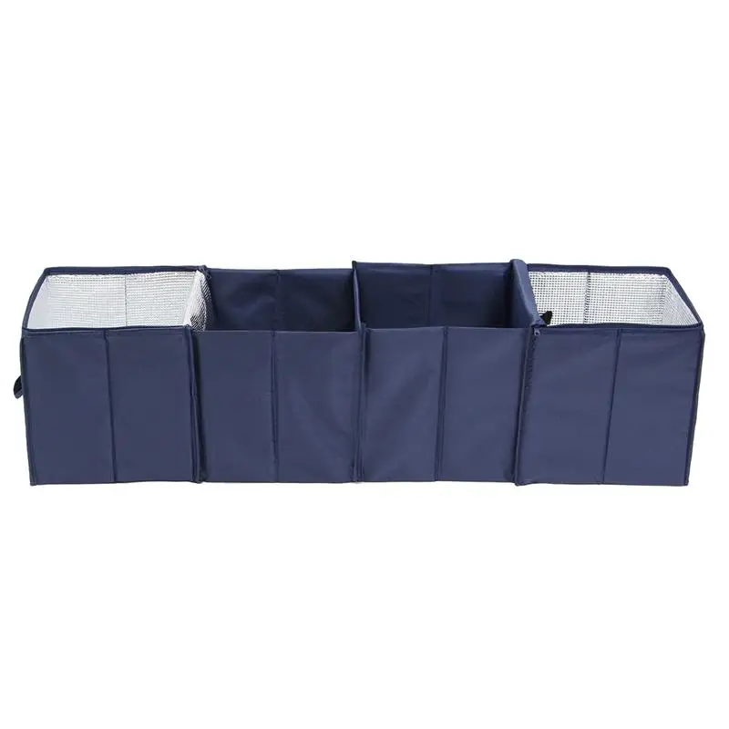 

Auto Trunk Storage Box Container Big Capacity Foldable Expandable Cargo Trunk Organizer 4 Grids Bin
