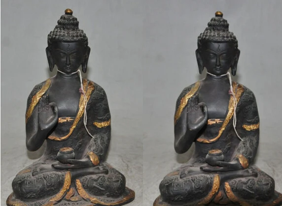 

006993 tibet buddhism fane pure bronze sakyamuni Shakyamuni Medicine Buddha statue