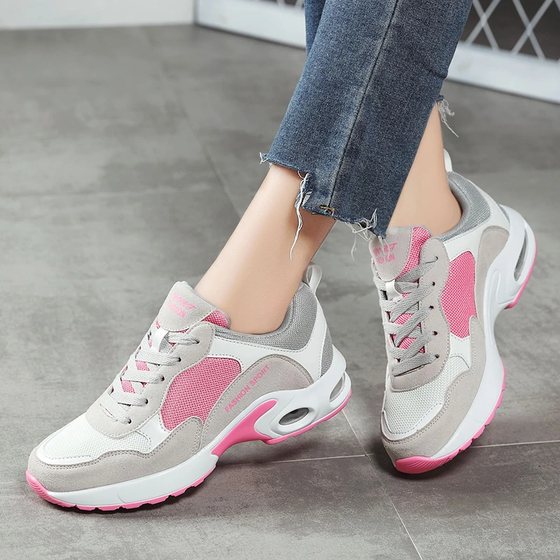 de mujer 2019 zapatillas de deporte Zapatos de las mujeres de alta calidad marca de moda plataforma para mujer, calzado de malla transpirable zapatillas B3 35|Zapatos vulcanizados de mujer| -