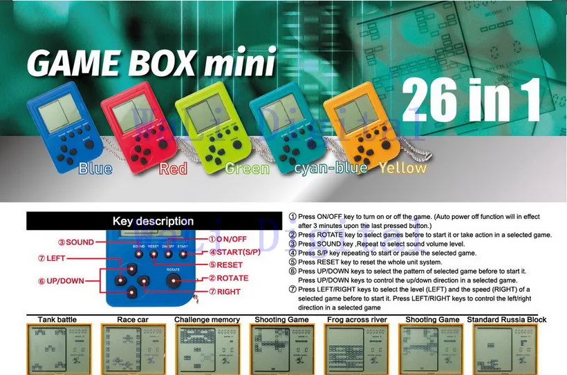Встроенный 26 Гамов ретро классический мини MatchboxTetris детский пульт игровая консоль ЖК Портативный электронные обучающие игрушки