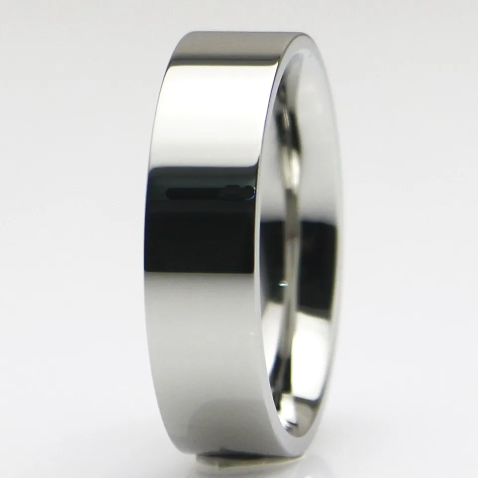 100pcs Quality High polished Comfort fit 6mm Band Classic Stainless Steel 316L Rings Wholesale Men Women Fashion Jewelry Lots 3
