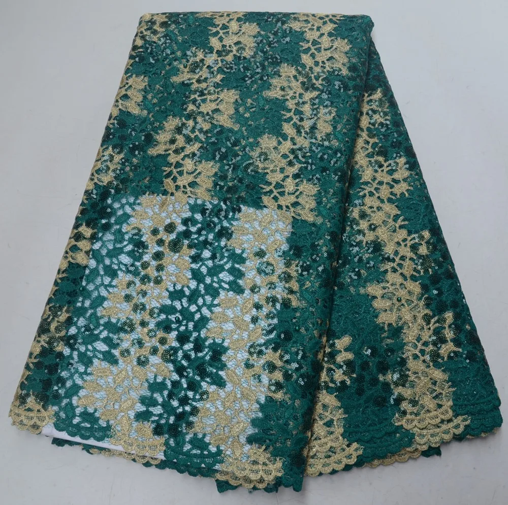 

Guipure Lace Fabric 2019 African Cord Lace Fabric High Quality With sequins Nigerian Latest Lace Fabrics For Women Party