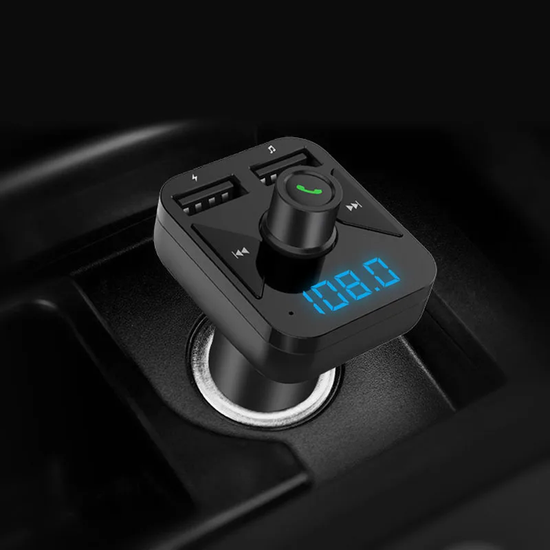 JaJaBor Car FM Transmitter Wireless MP3 Audio Music Player Bluetooth Car Kit Handsfree 3.4A Charge Support Folder Switching Play