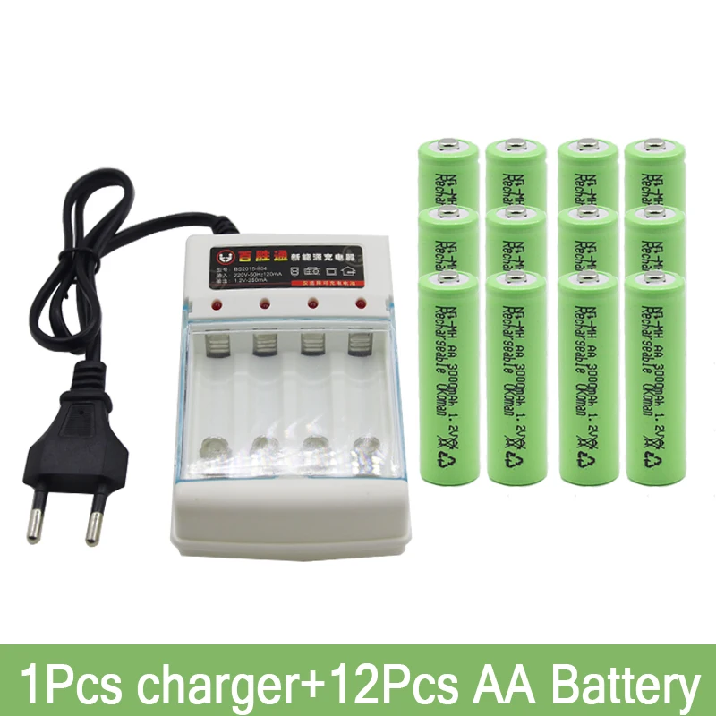 4 шт. Daweikala AA 3000 1 2 V Quanlity аккумуляторная батарея 3000mAh BTY Ni MH 2A + бесплатная