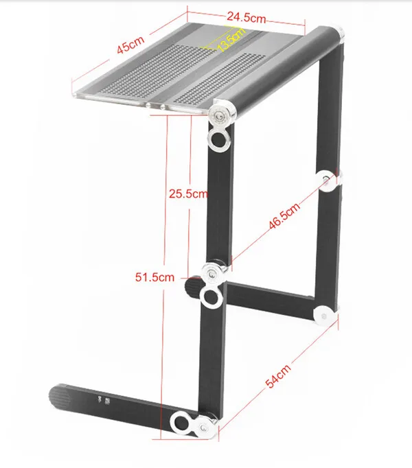 Простой ноутбук стол. В Кровать Таблица мобильного алюминиевый сплав складной стол. С вентилятором охлаждения