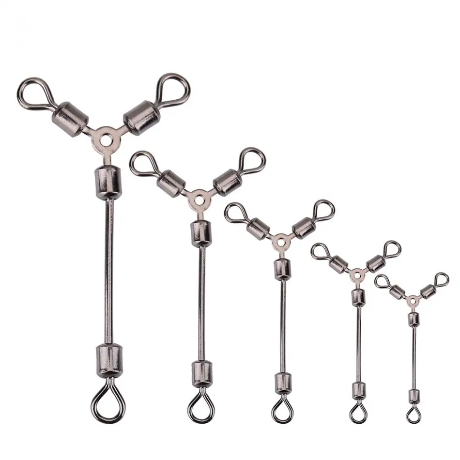 Fishing Rolling Swivel Solid Ring Connector for Hand Throw Cast Fishing Net