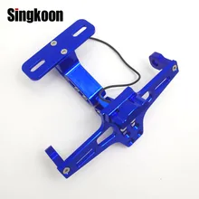 CNC мотоциклетные держатель номерного знака Рамка Кронштейн Регулируемая подставка для honda dio cbf 600 honda cb 400 msx 125 cbr 600 f4i fz6 yamaha