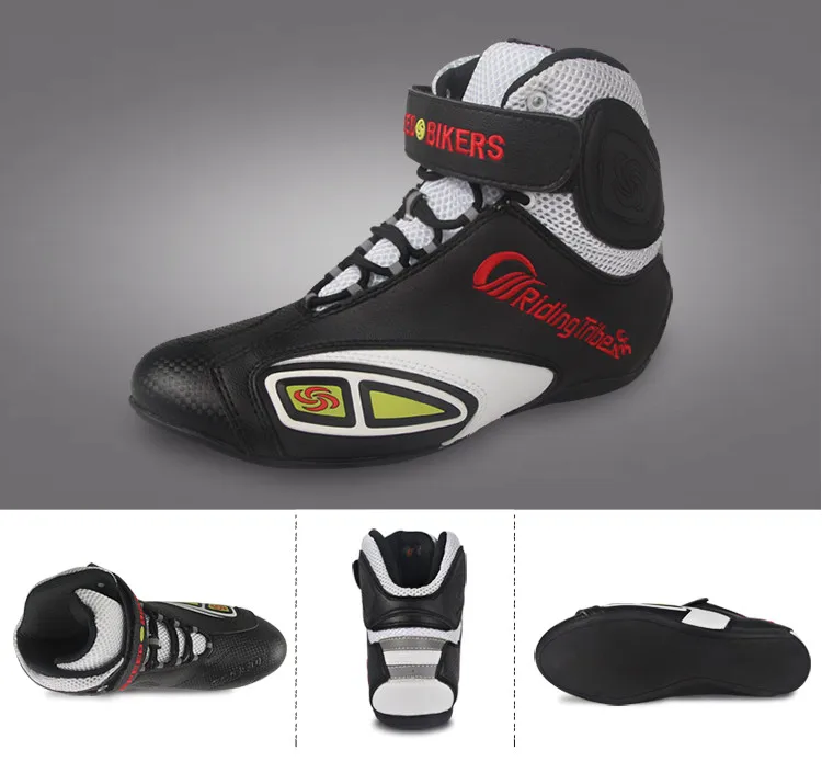 

Riding Tribe Motorcycle Boots Ankle Moto Racing Shoes Off-Road Sports Dirt Men Motorcycle Motorbike Motocross Riding Boots Black