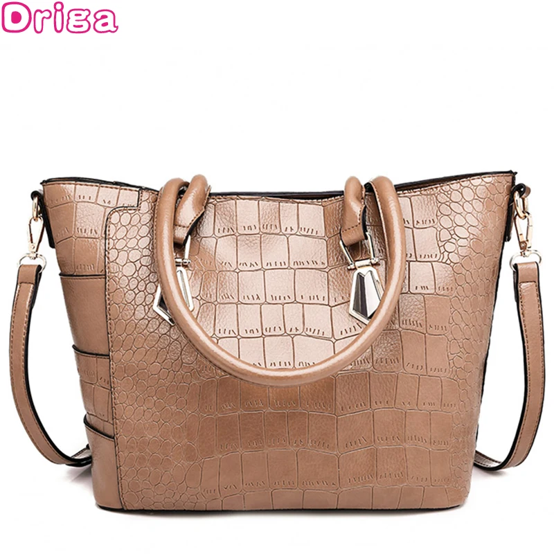 

DRIGA Ladies Brand Leather Crocodile Handbags Fashion Alligator Casual Tote Bag Shoulder Bag For Woman Hot Sale Bolsa Feminina