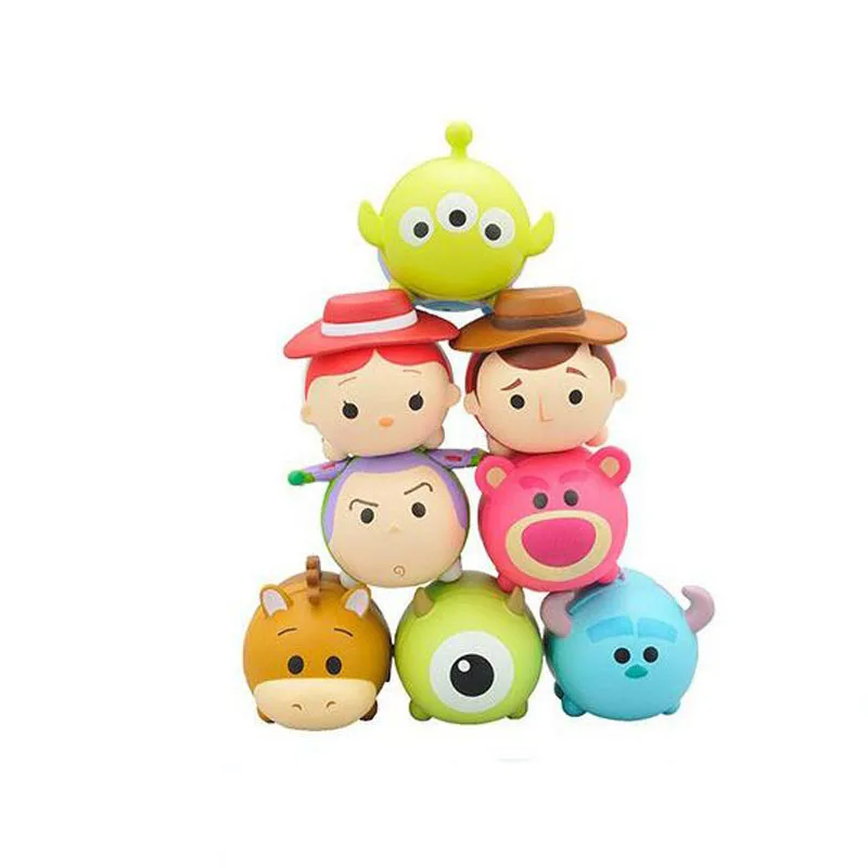 

8 pcs/set Toy Story Woody Jessie Buzz Lightyear Alien Monsters Inc Sullivan PVC Action Figure Collectible Model Toy
