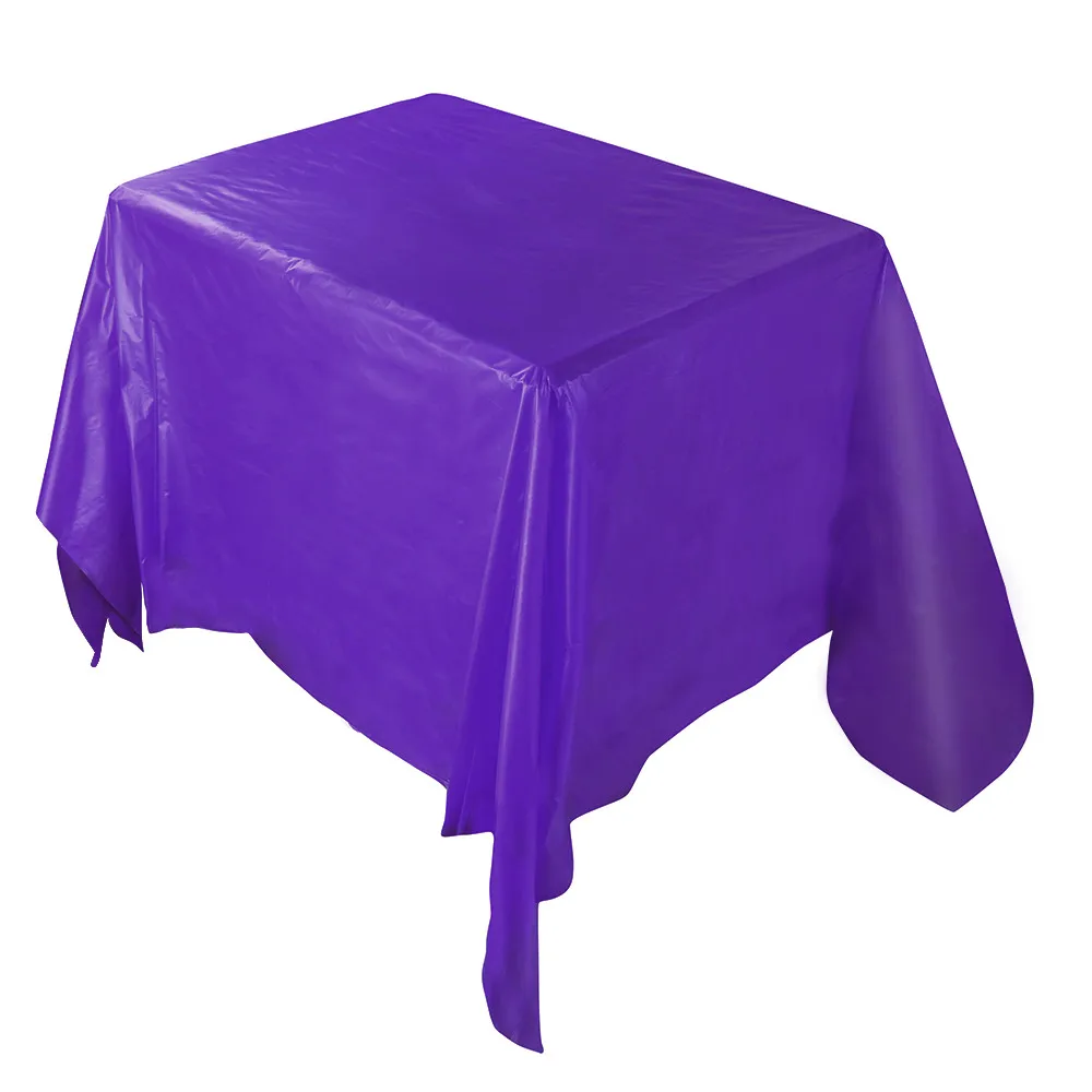 

New Plastic Tablecover Tablecloth For Rectangle 137X274cm Table Wedding Event Patry Decorations Table Cover Table Cloth