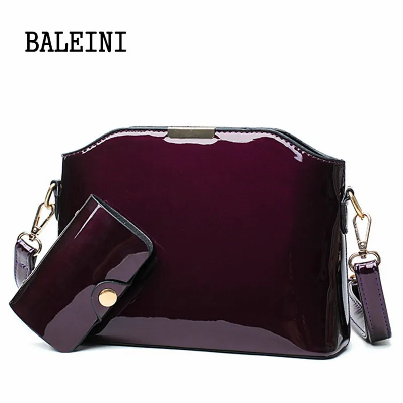 Goede Baleini 2018 Patent Lederen Crossbody Tassen Voor Vrouwen Kleine Merk Designer Schoudertas Nieuwe Mode Dames Handtas Sac A Main