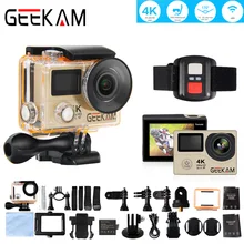 GEEKAM H3R 4k HD Wifi Action Camera Double Screen Video Cam Deportiva Waterproof Case 170 Wide Angle Remote Control Sport Camera