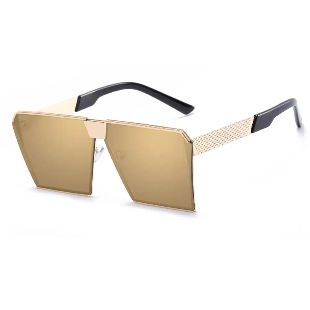 MISSKY унисекс металлическая оправа UV400 Солнцезащитные очки уникальные уличные спортивные очки - Цвет линз: 9