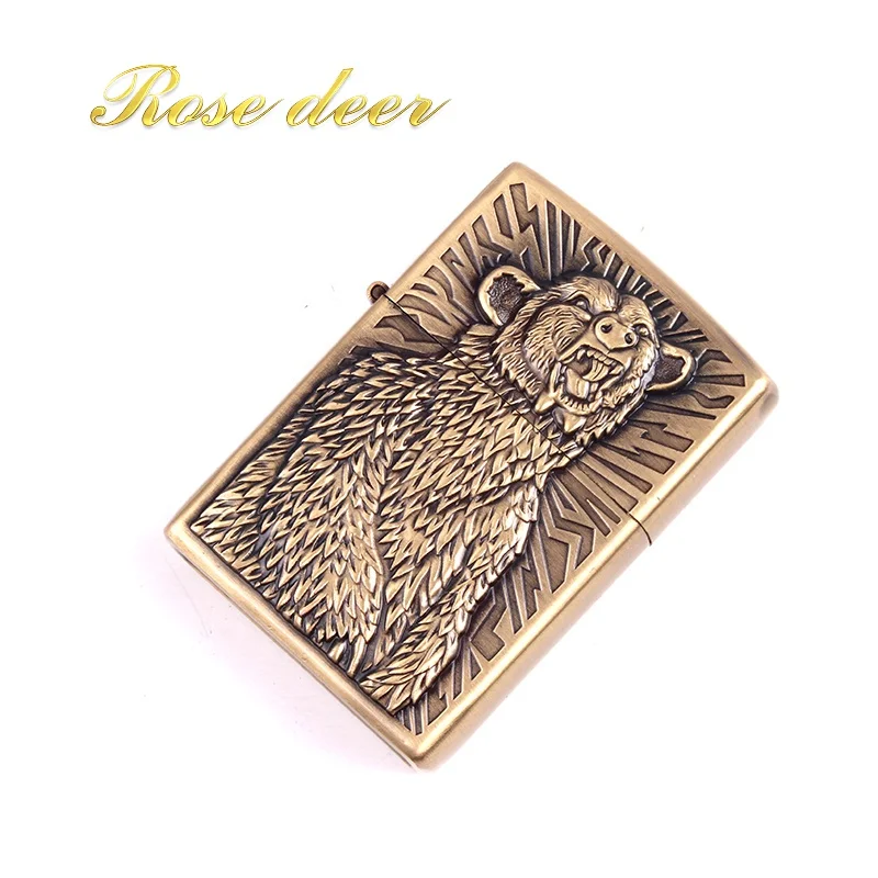 

Metal attached present hell detective War chariot kerosene lighter Windproof Smoking konstantine Vintage Style oil Lighter