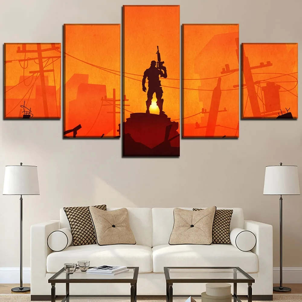 Mur Art Modulaire Photos Toile Hd Imprime 5 Pieces Fortnite Role - photo 1