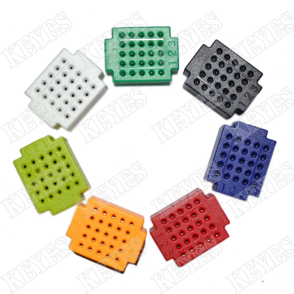 

7PCS Mini 25 Tie-point Breadboard Solderless Prototype Test Board