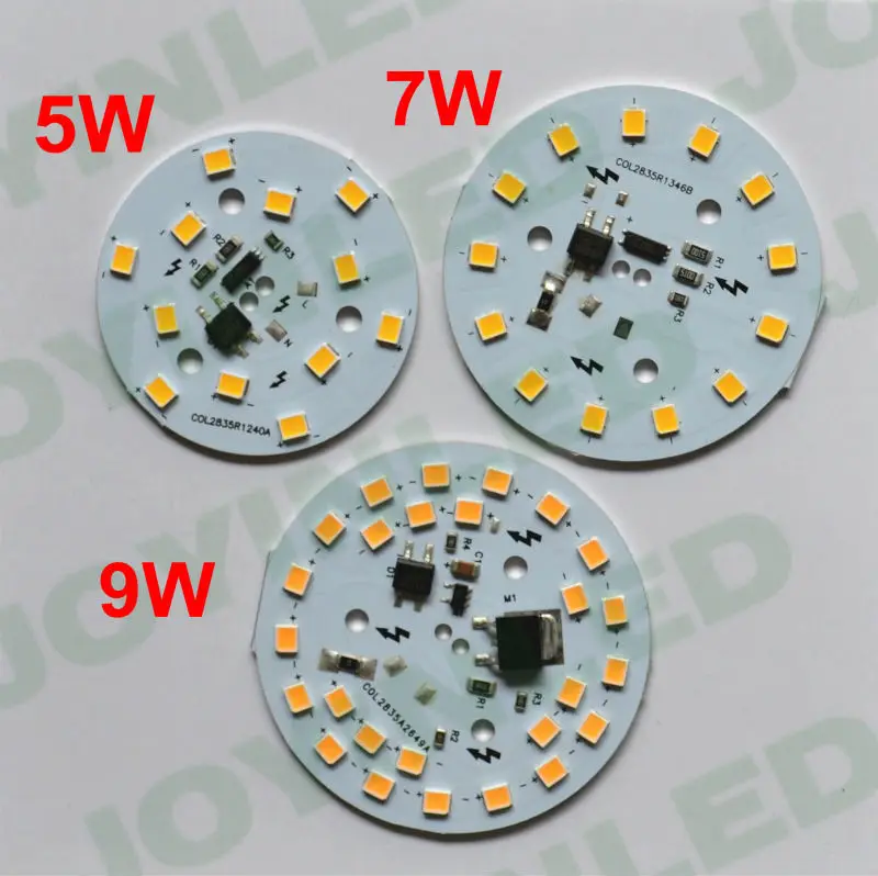 Dimmable интегрированный драйвер SMD2835 led PCB 3 Вт 5 7 9 сборка светодиодный потолочный