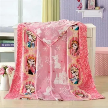 

Frozen print blanket 100*140cm Disney cartoon Alsa Anna children kids adult home decor spring autumn fleece fabric 5 color