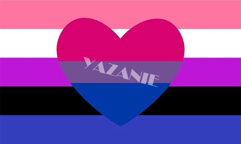 YAZANIE 128*192 см/160*240 см/192*288 СМ ЛГБТ Повседневный Genderfluid не бинарный Pansexual Би Радуга автомобиль руки Combo Pride Flags