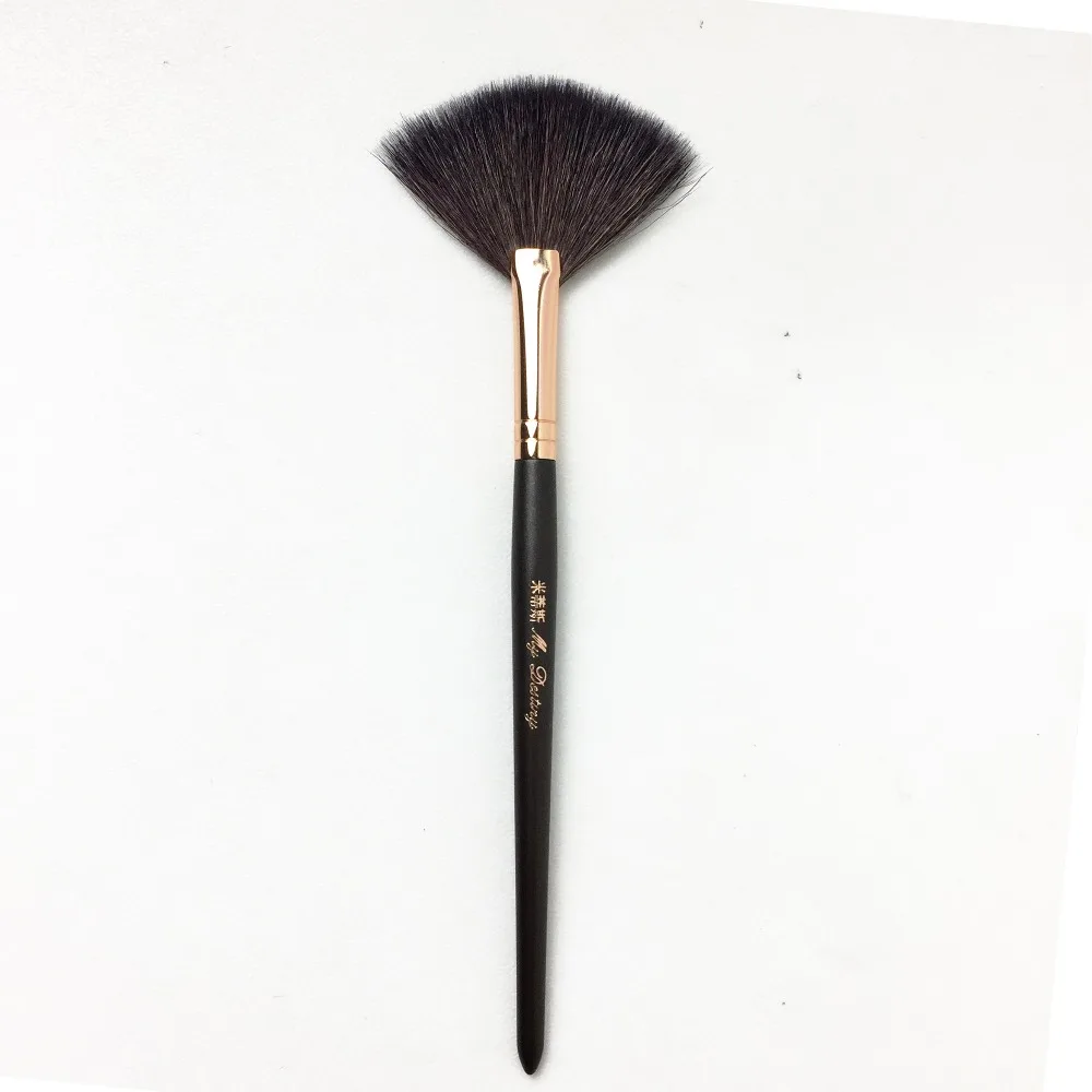 Mydestiny Pro Fan Makeup Brush 051 Soft Goat Hair Expertly Finish Powder Highlight Quality Cosmetics Blender Applicator Tool