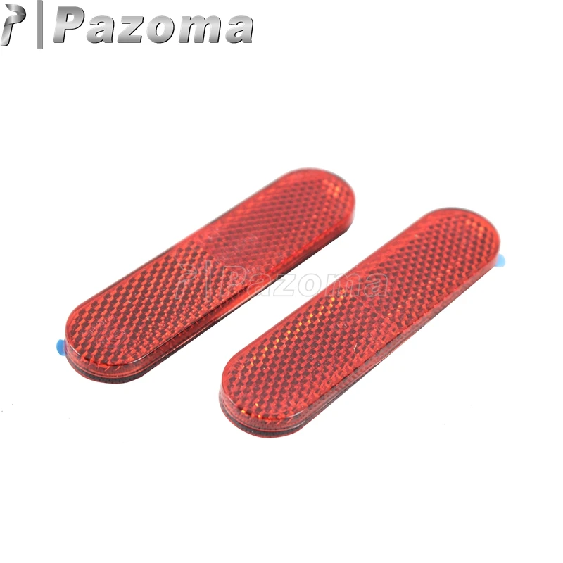 Pazoma 1 пара новая пластиковая красная Янтарная Светоотражающая наклейка лента безопасности наклейка грязевые велосипеды трейлеры - Цвет: Red