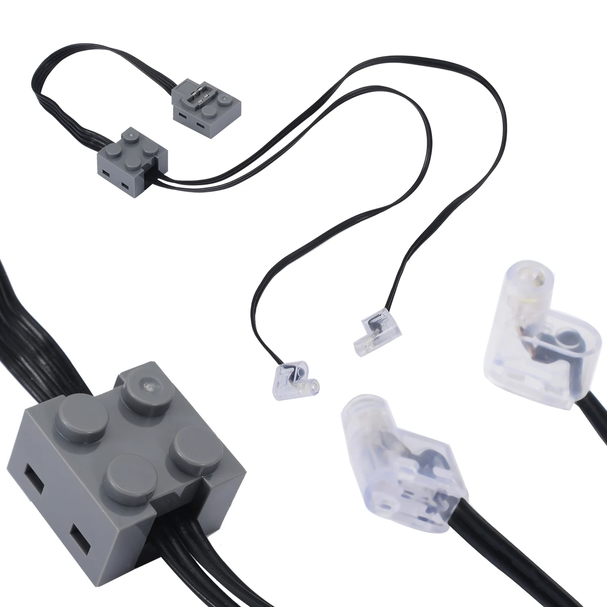 Technic Power Function 8870 LED Light Link Line Cable For Lego Train Vehicle LED Lamp Connecting Line Cable Connect Tools