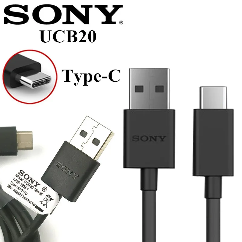 Оригинальный кабель быстрой зарядки SONY для xperia xa1 XZ XZs XC XZp XZ1 XZ1C usb и передачи