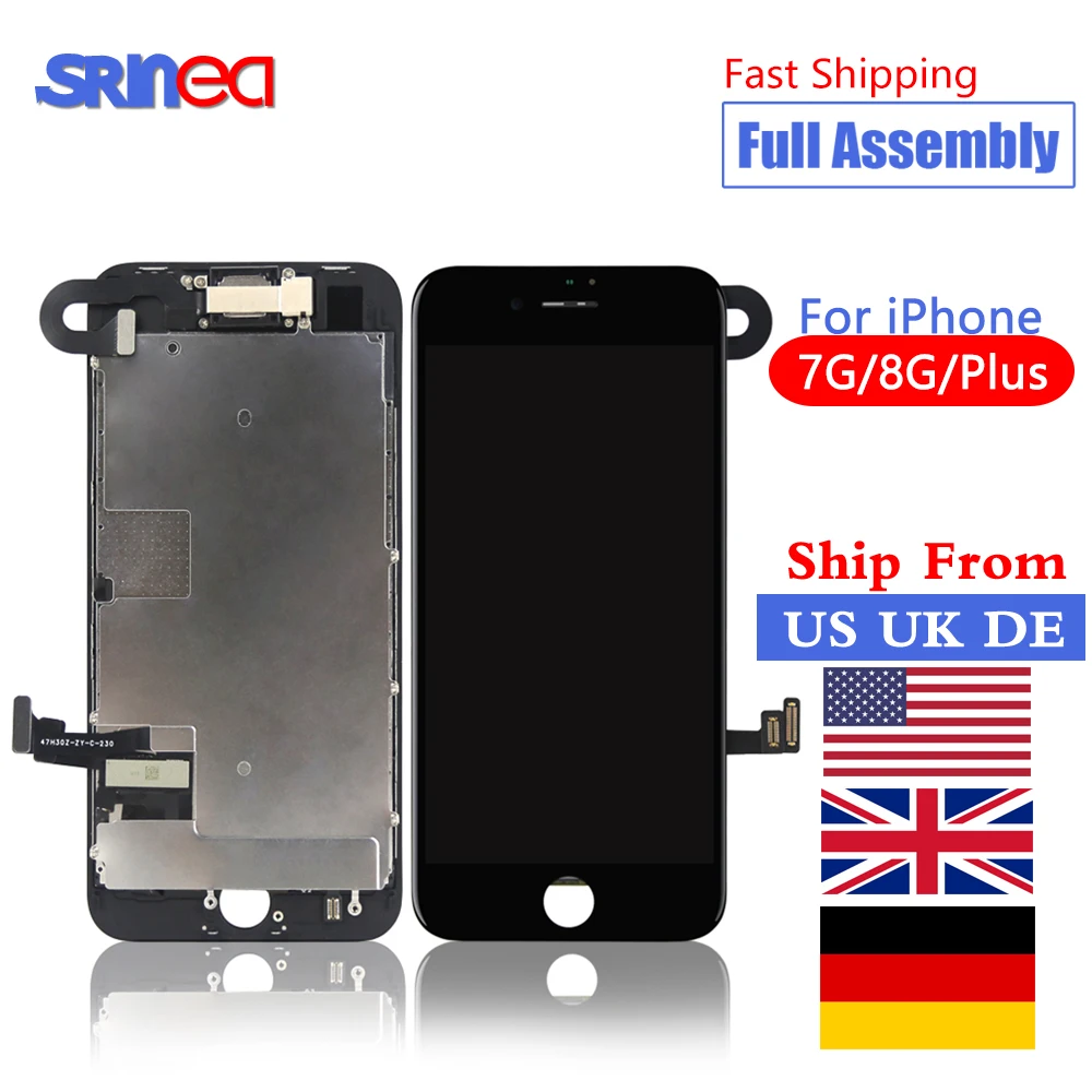 

LCD For iPhone 7 8 Plus OEM Display Touch Screen Digitizer Complete Assembly Part 7plus 8plus LCD Replacement Ship From US UK DE