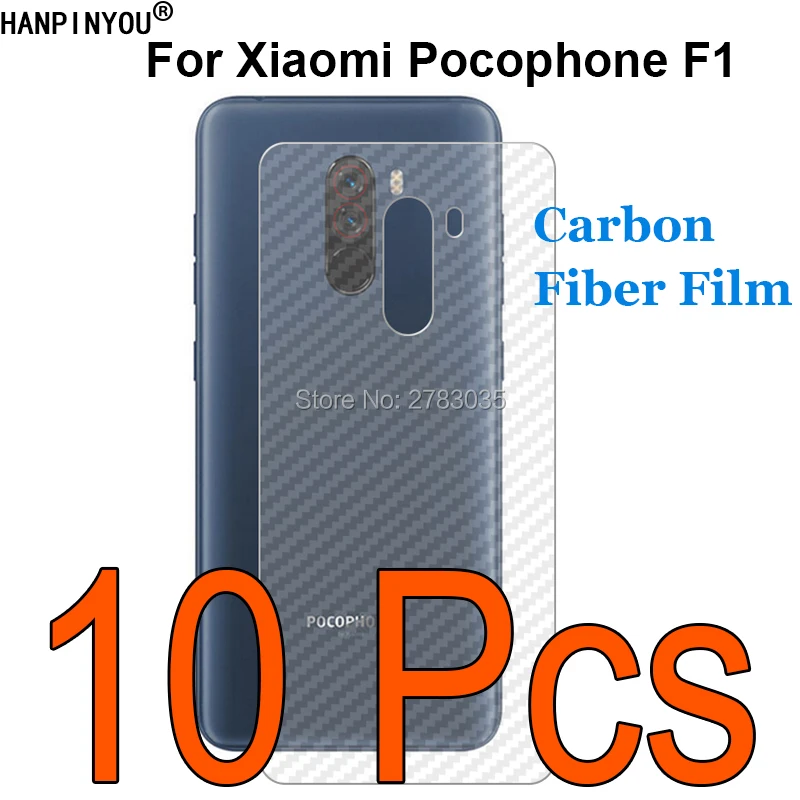 

10 Pcs/Lot For Xiaomi Pocophone Poco F1 6.18" Durable 3D Anti-fingerprint Transparent Carbon Fiber Back Film Screen Protector