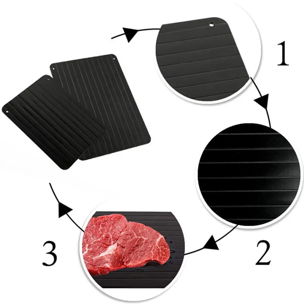 EZLIFE Magic Defrost Tray Safe Fast Thawing Frozen Fish Sea Food Meat Metal Plate Defrosting Tray Kitchen Cook Gadget Tool EZLIFE Magic Defrost Tray Safe Fast Thawing Frozen Fish Sea Food Meat Metal Plate Defrosting Tray Kitchen Cook Gadget Tool