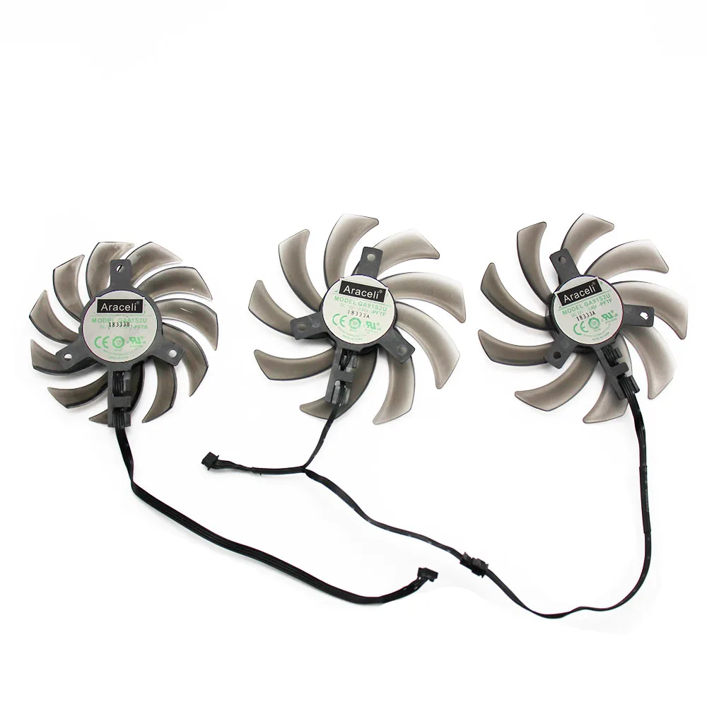 3PCS/lot GA91S2U GA81S2U GeForce RTX 2080 2070 Phoenix "GS" Cooler Fan for Gainward GeForce RTX 2080 Graphic Card Cooling Fan