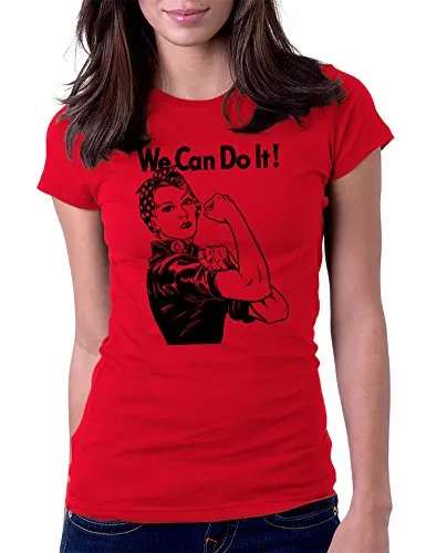 

2019 Summer Brand Casual Funny Cotton Short Sleeve Women's We Can Do It! Rosie The Riveter O-Neck T-Shirt Women