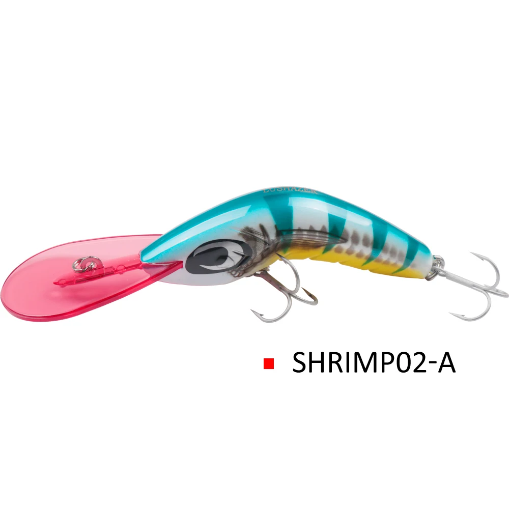 LUSHAZER рыболовная приманка гольян креветка 80R приманка 19 г 80 мм crankbait iscas artificiais para pesca VIB приманка воблер, твердая приманка - Цвет: A