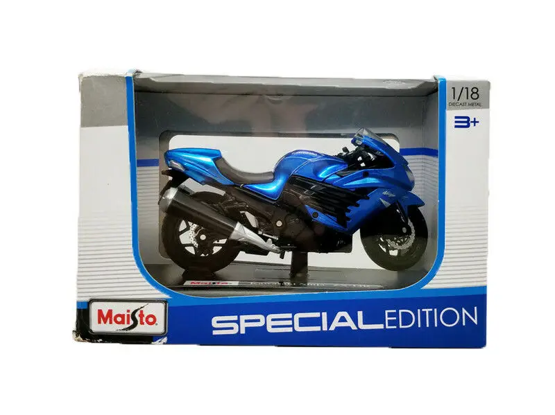 Maisto 1:18 Kawasaki Ninja ZX 14R синий мотоцикл велосипед литья под давлением модель игрушки