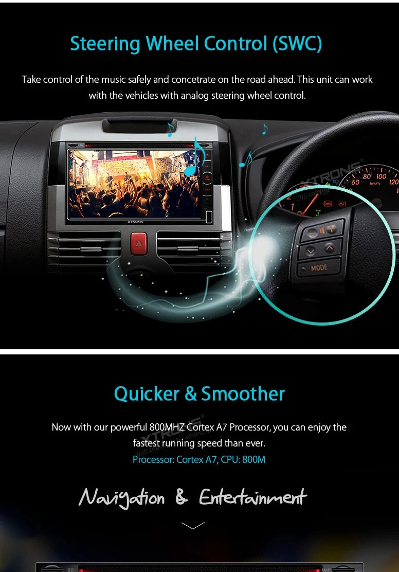Sale 6.95" Two Din Car DVD 2 Din Car Navigation GPS Double Din Multimedia Player with Piano Black Surround & Stylish User Interface 7