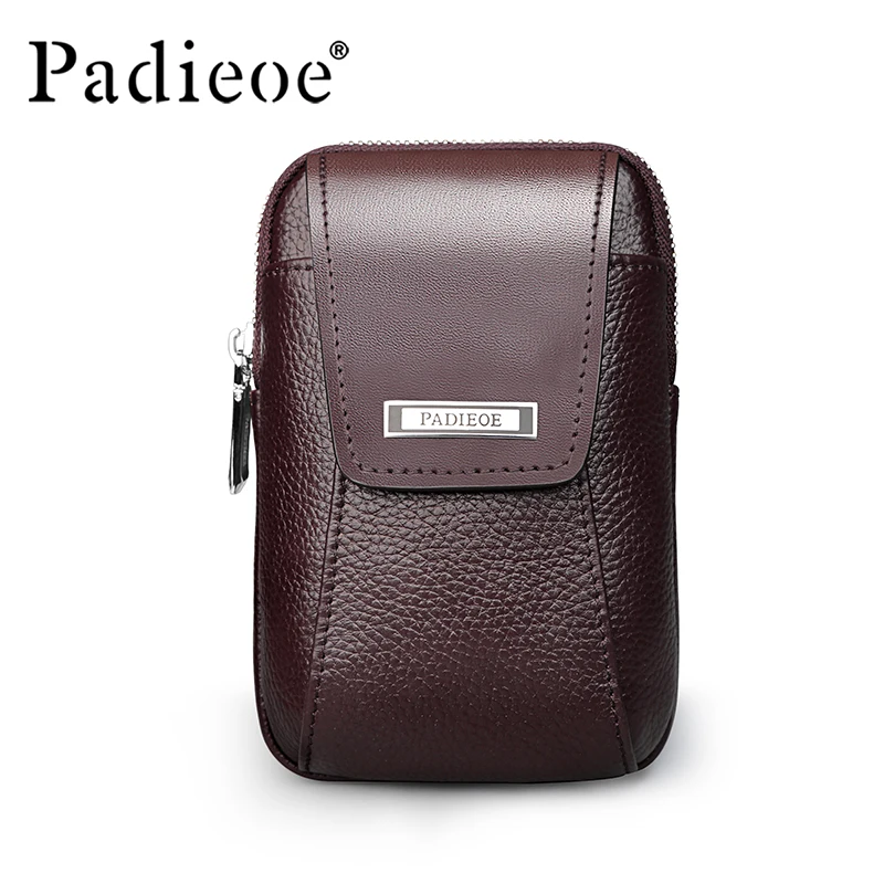 

leather wallet Men's Genuine Leather Waist Pack Designer High Quality Waist Bags Vintage Belt Loop Pouch Travel Retro Bag Male