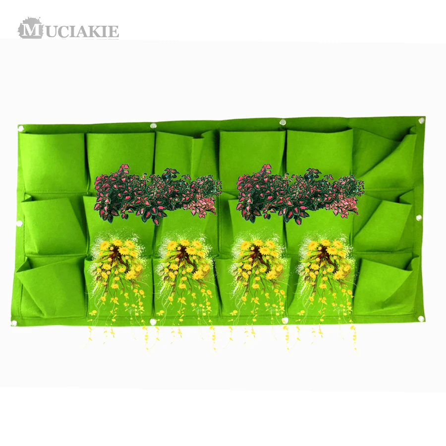 Muciakie Light Weight Green Plant Grow Bags Indoor Outdoor Planter Non