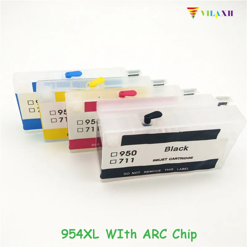 Vilaxh перезаряжаемый картрижэ 954 с ARC чип замена для hp 954xl 954 XL Officejet Pro 7740 8210 8730 8720 8710 принтер