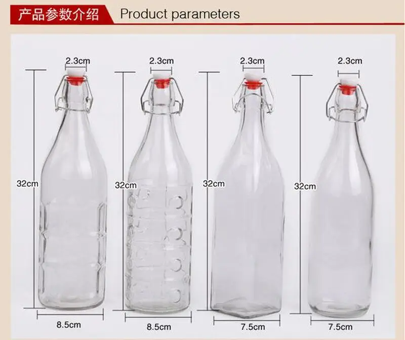 1PC 250/500/1000ml Glass Oil Bottle Spice Bottles Storage Soy sauce oil vinegar seaning kitchen bottle Cooking Tools glass jars