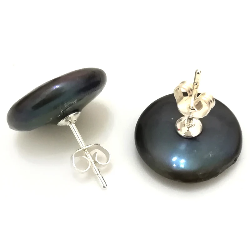 

Серьги-гвоздики с искусственным жемчугом, 16-17 мм