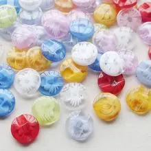 14 мм Цветок Пластиковые пуговицы швейные/Аппликации/ремесло много цветов Upick 100 шт