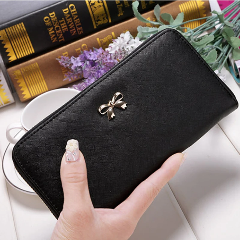 Cards Holder Wallet Ladies Cute Bowknot Women Long Wallet Pure Color Clutch Bag 2019 New PU Leather Purse Phone Card Holder Bag Cards Holder Wallet Ladies Cute Bowknot Women Long Wallet Pure Color Clutch Bag 2019 New PU Leather Purse Phone Card Holder Bag