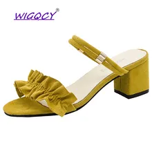 Open toe Suede Square Off White heel High heels sandals women 2019 Summer shoes woman Fashion wild Riband Slip-On female shoes Open toe Suede Square Off White heel High heels sandals women 2019 Summer shoes woman Fashion wild Riband Slip-On female shoes
