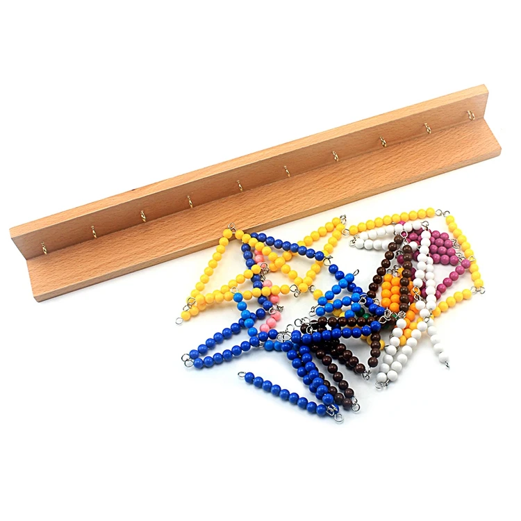 Montessori Beads Sorting Tray Math Manipulatives Kindergarten Toys LH 