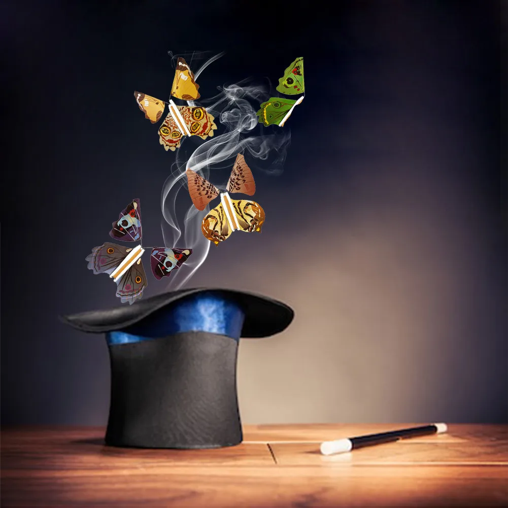 Летающая бабочка детская волшебная игрушка-реквизит Фея Летающая в книжке бабочка Резиновая лента с питанием от ветра Игрушка Бабочка